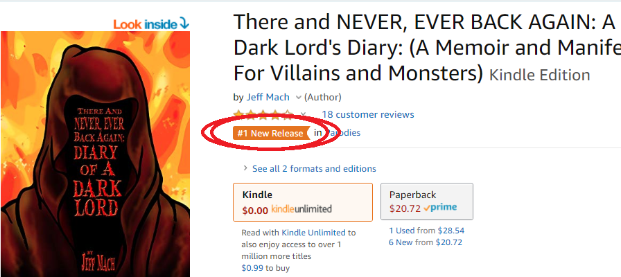 "There and Never, Ever Back Again" - #1 New Release in Parodies